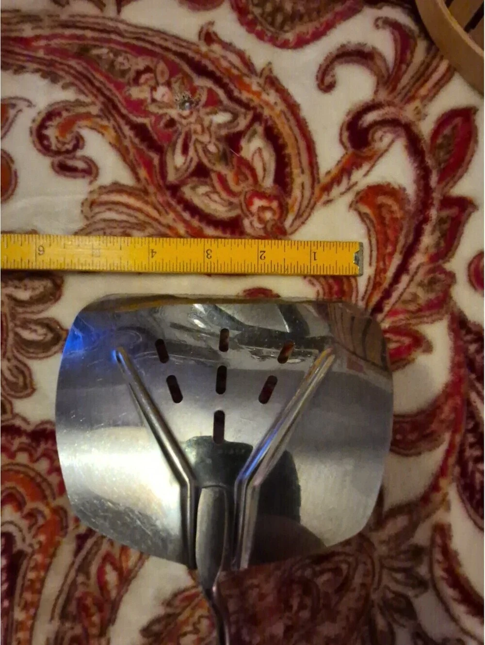 Vintage Foley Wide Curved Slotted Spatula Lifter Turner Fish Stainless
